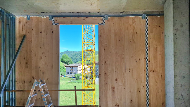 proceso de construcción de edificio en asteasu, gipuzkoa: interior del edificio