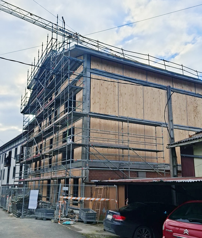 proceso de construcción de edificio en asteasu, gipuzkoa: interior del edificio