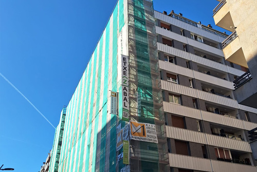 rehabilitacion de fachada en donostia, gipuzkoa