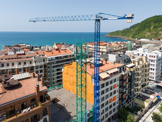 construcción de viviendas en gros, vista aerea