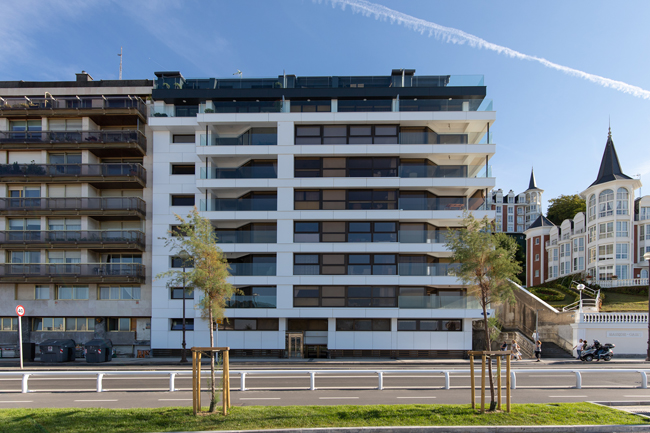 rehabilitación de fachada en donostia, gipuzkoa, vista general