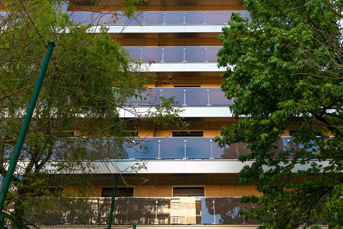 rehabilitación de fachada en gipuzkoa, vista general de los balcones